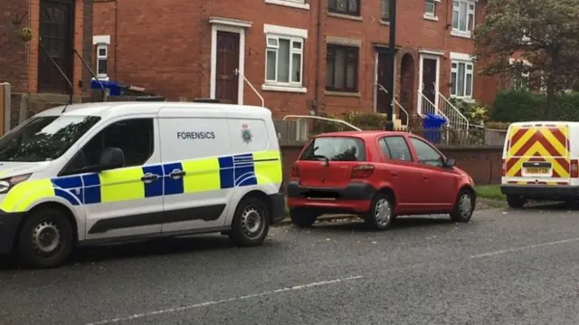 Police in Glebedale Road