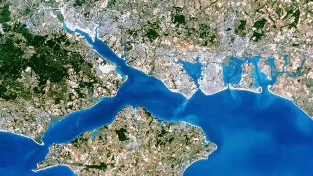 Satellite picture of the south