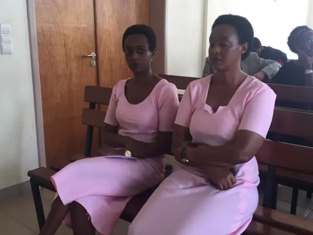 Diane Rwigara and her mother in court