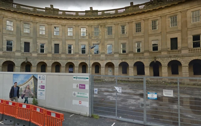 Buxton Crescent building work