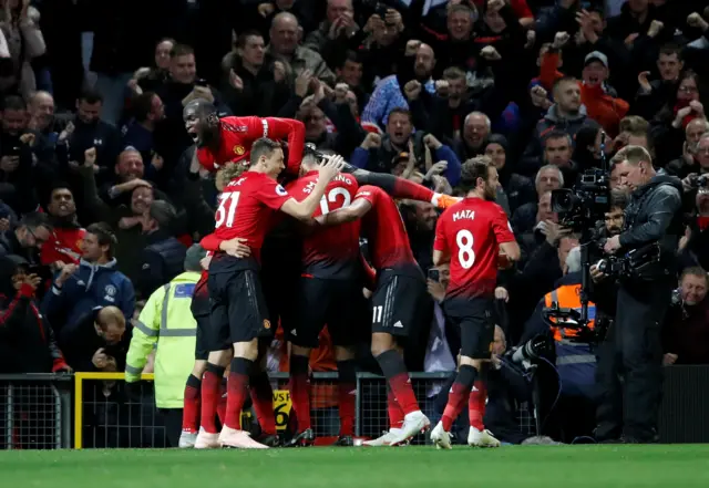 Manchester United celebrate win