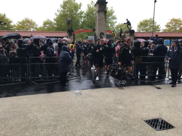 Northampton arrive at Twickenham