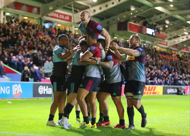 Harlequins celebrate