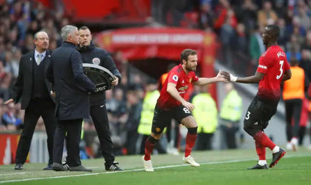 Juan Mata and Eric Bailly