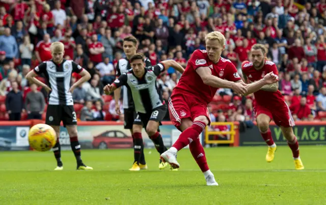 Gary Mackay-Steven scored twice in Aberdeen's 4-0 win over St Mirren in August