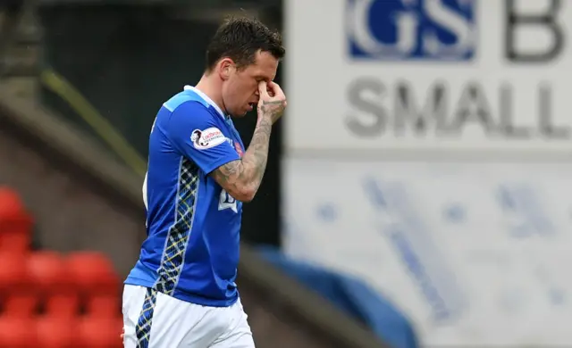 Danny Swanson was sent off early in the second half