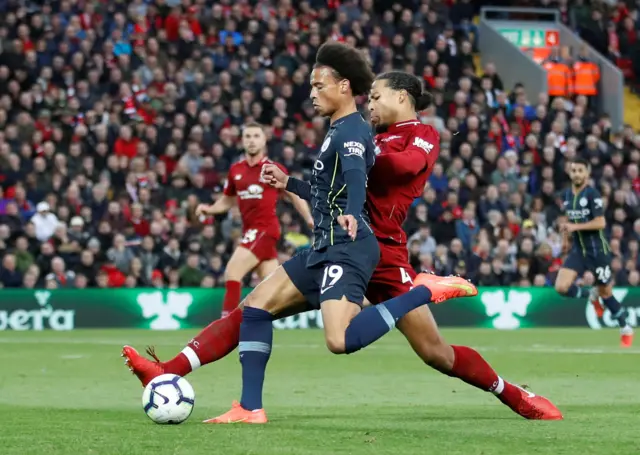 Leroy Sane and Virgil van Dijk