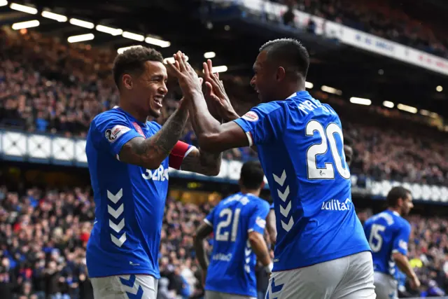 Rangers are now five points behind leaders Hearts