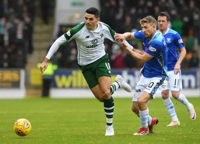 Celtic's Tom Rogic and St Johnstone's David Wotherspoon