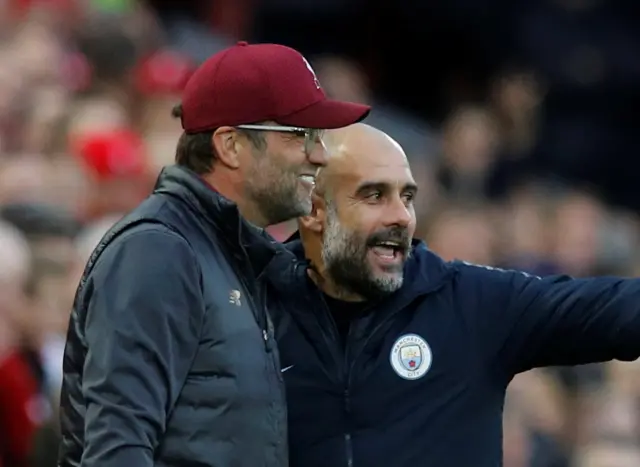 Jurgen Klopp and Pep Guardiola