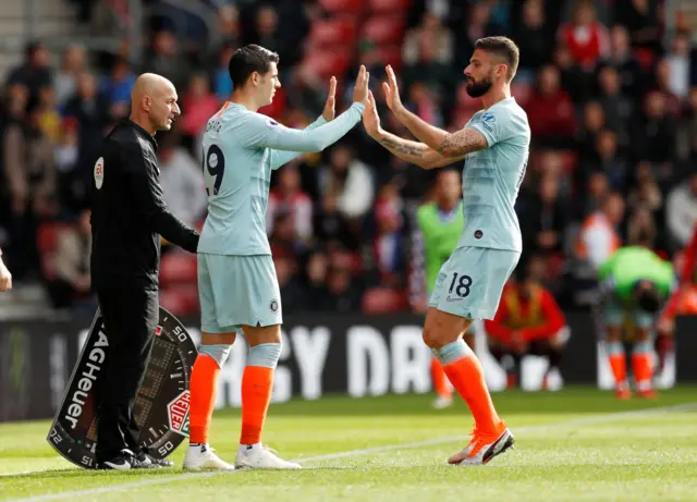 Alvaro Morata and Olivier Giroud