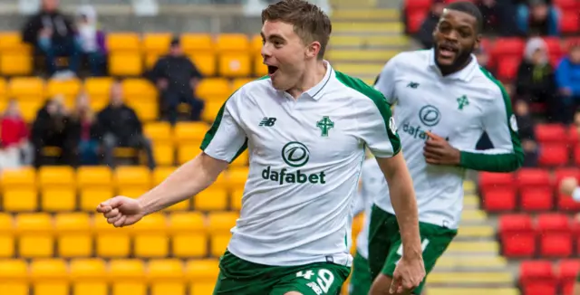 James Forrest scored four of Celtic's six goals at McDiarmid Park