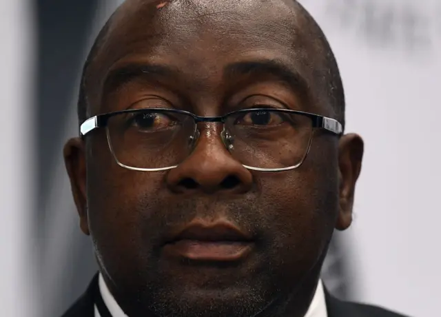 Finance minister Nhlanhla Nene is seen during Zondos commission of inquiry into state capture on October 03, 2018 in Johannesburg, South Africa. Testifying at the inquiry, Nene revealed that, in a 2-3 minute meeting, former president Jacob Zuma told Nene he was removing him a finance minister and that he would be deployed at the Brics bank.