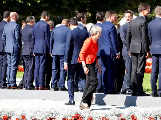 Theresa May at Salzburg talks with EU leaders