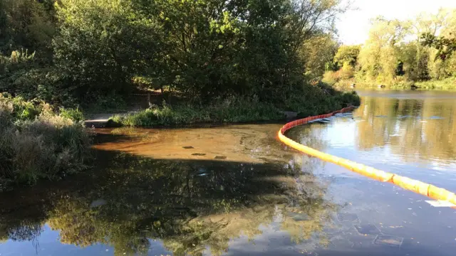 Oil spillage in water