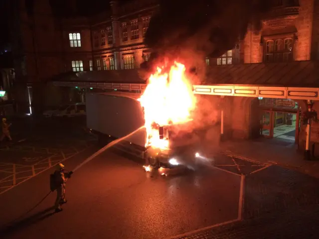 Lorry fire