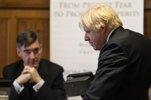 jacob Rees-mogg and boris johnson