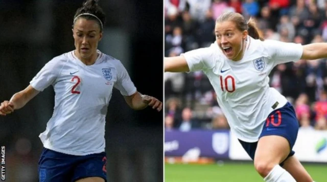 England pair Lucy Bronze and Fran Kirby