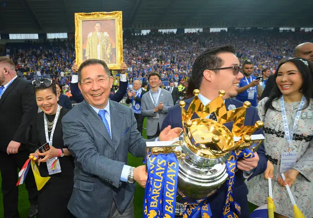 Vichai Srivaddhanaprabha and son Aiyawatt Srivaddhanaprabha