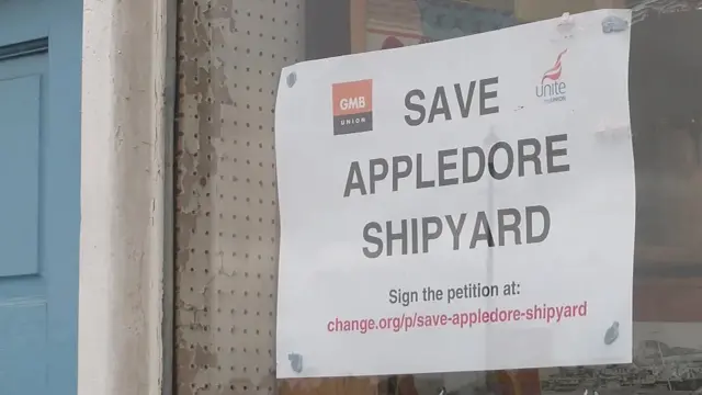 save our shipyard sign