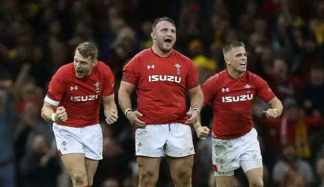 Wales celebrate