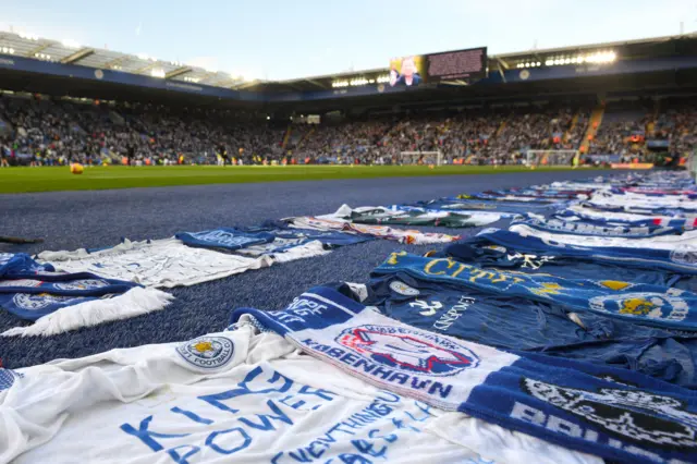 Scarves at the King Power Stadium