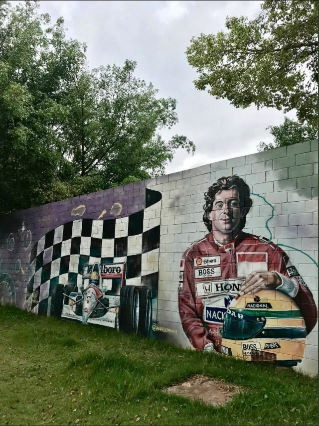 Ayrton Senna mural Interlagos