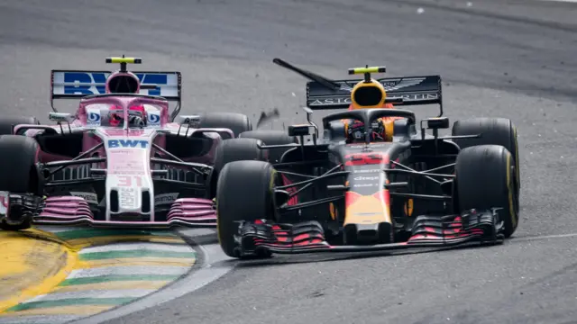 Max Verstappen and Esteban Ocon