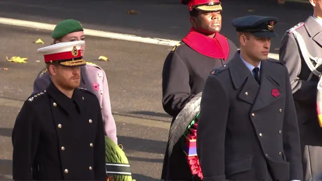 Prince Harry and Prince William pay their respects