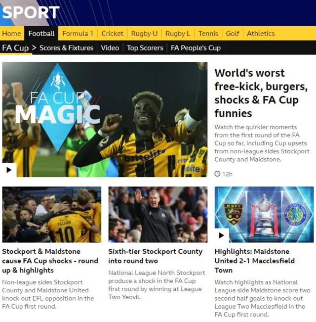 FA Cup page