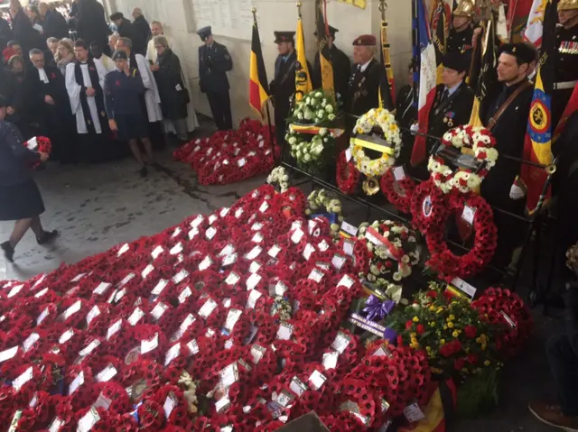 Menin Gate in Ypres on 11/11/18