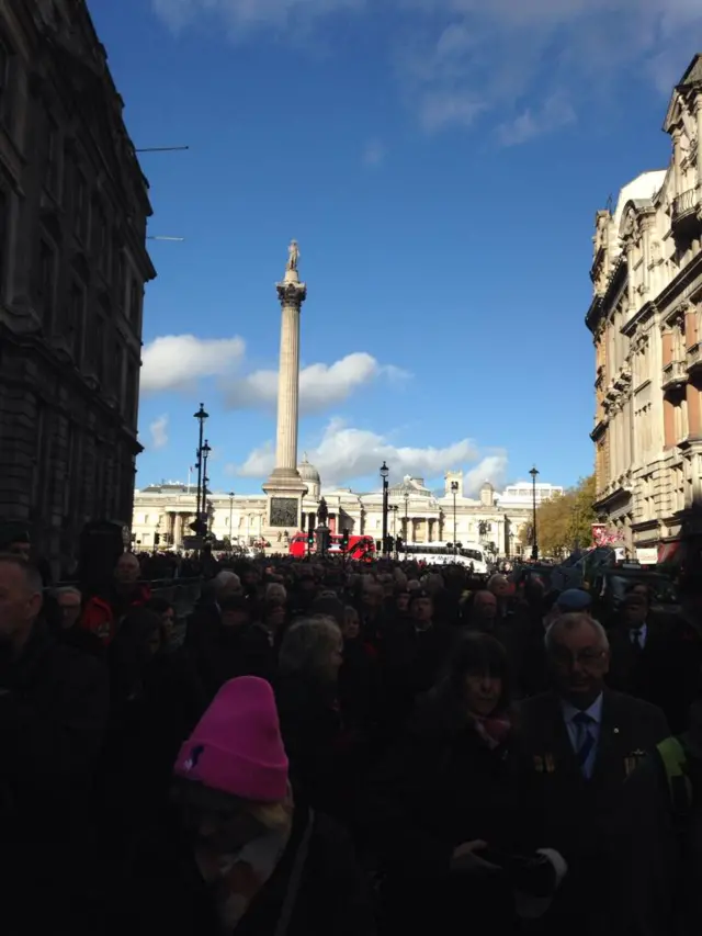 The People's Procession passes Nelson's Column