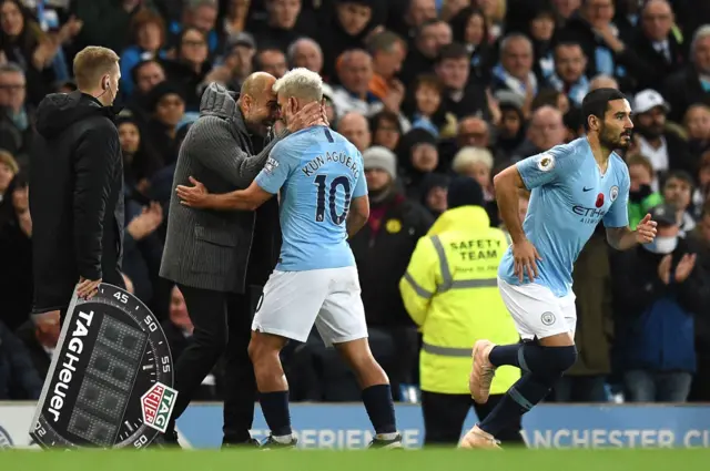 Sergio Aguero and Ilkay Gundogan