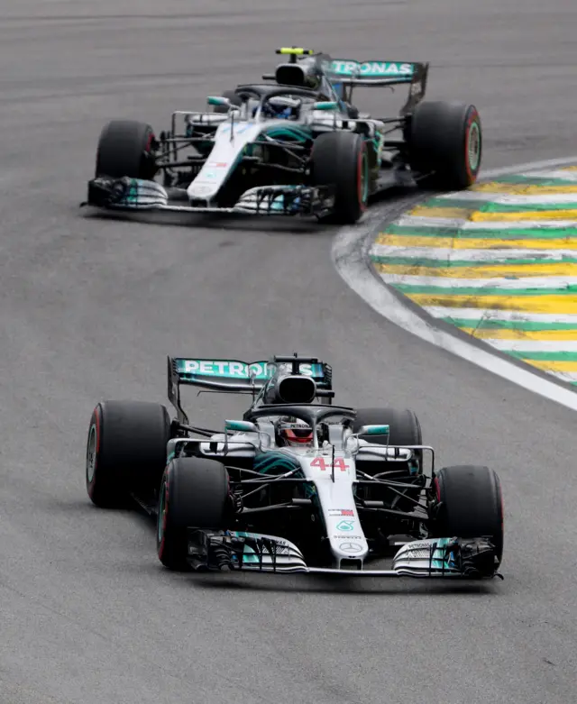 Valtteri Bottas and Lewis Hamilton