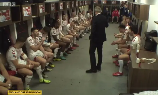England dressing room