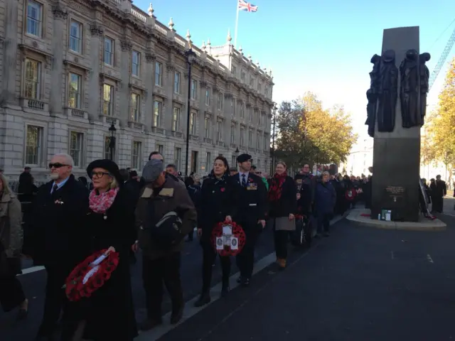 Parade passes Women in War memorial