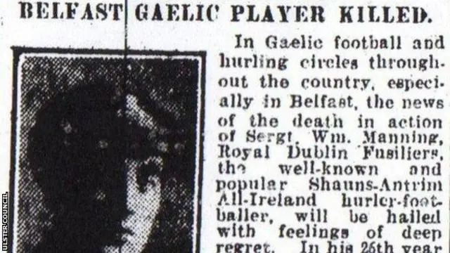 A local newspaper reports the news of William Manning's death