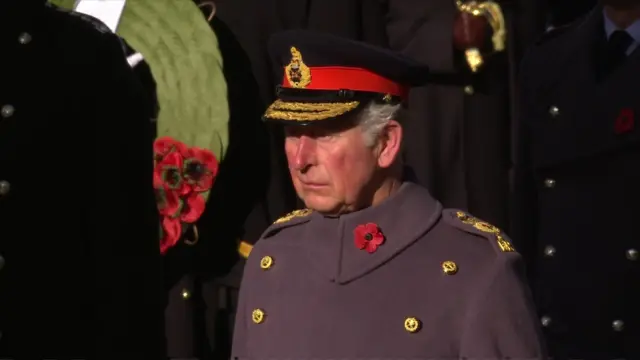 Prince Charles leads the ceremony on behalf of the Queen