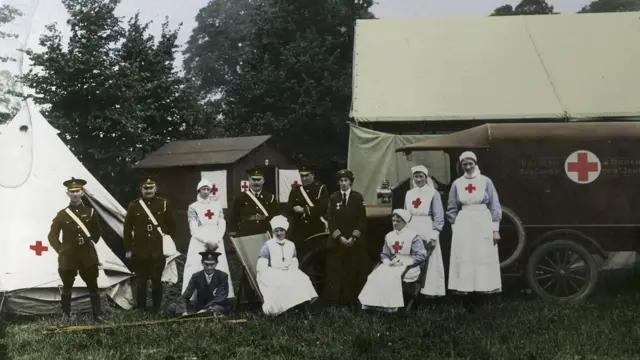 British Red Cross volunteers in WW1