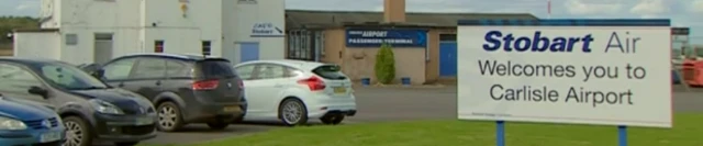 Stobart sign at Carlisle airport