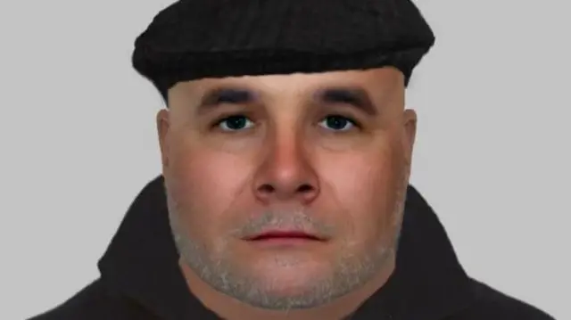 A police E-fit of a suspected conman.