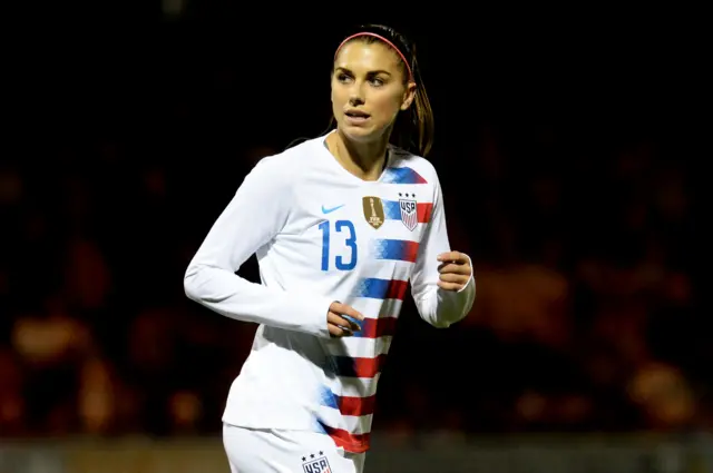 Alex Morgan has been busy in attack for the USA