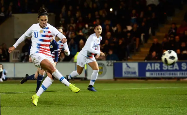 Carli Lloyd misses from the penalty spot