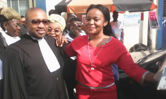 Mimi Mefo and  her legal team