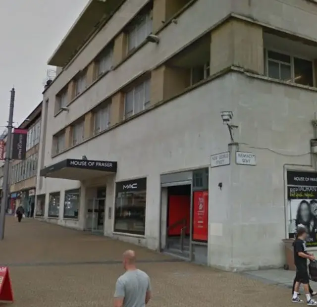 House of Fraser store on New George Street, Plymouth
