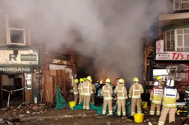 Explosion on Hinckley Road in Leicester