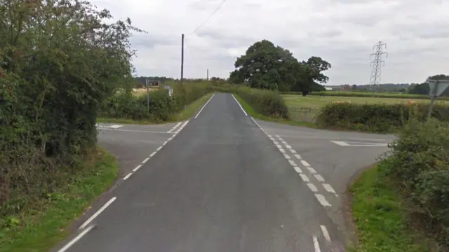 Heage Lane . Radbourne Lane cross roads