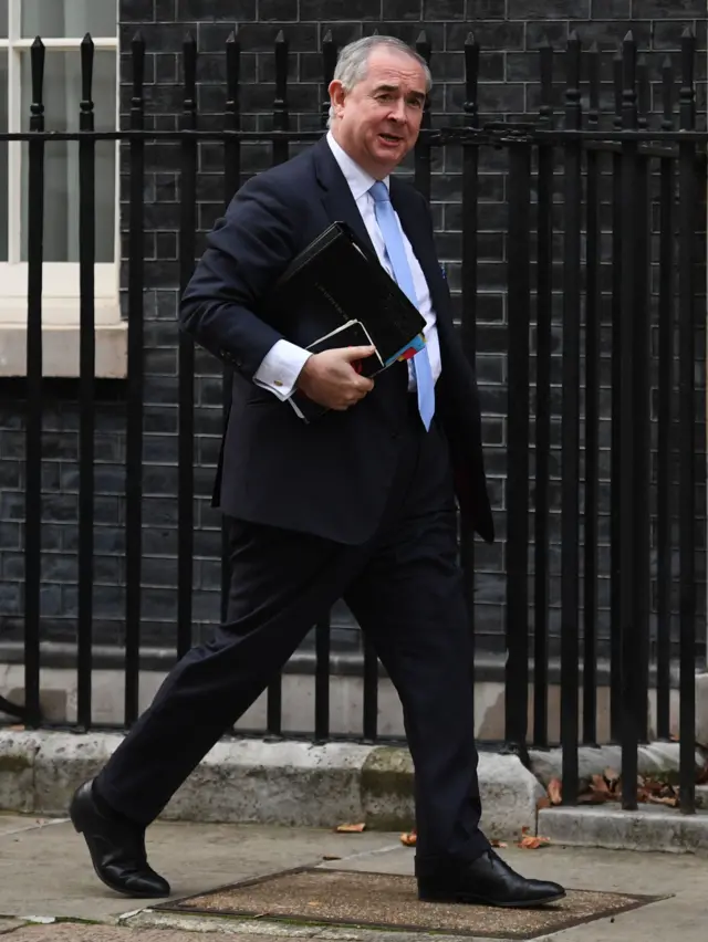 Attorney General Geoffrey Cox arrives in Downing Street