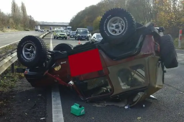 Crashed Jeep