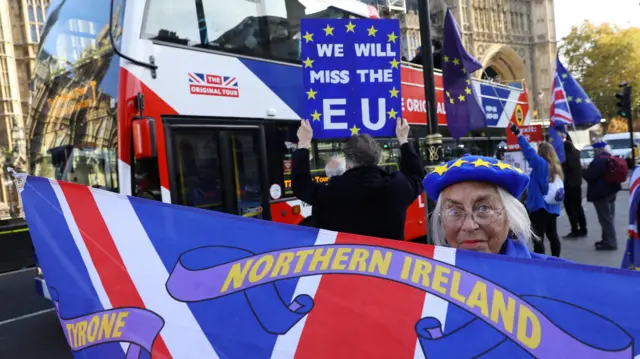 Demonstrators in Whitehall